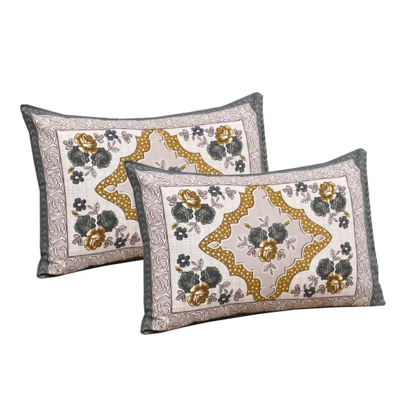 Brown_Cotton_Royal_Elegance_Double_Bedsheet_With_Pillow_Cover_100_X_108_Cm